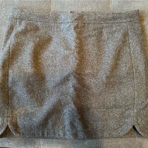 JCrew Gray Women's Skirt wool. Fully lined, back zippered entry